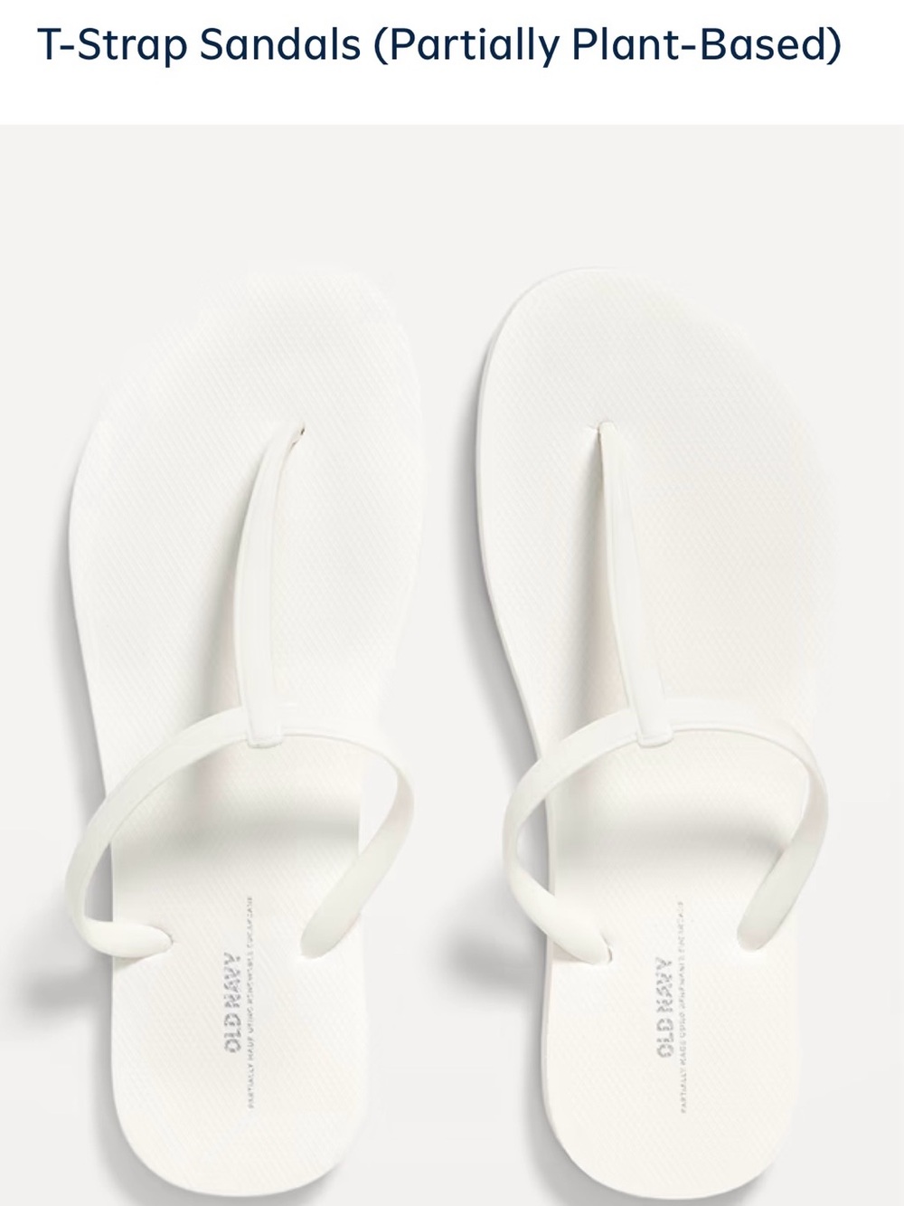 Old Navy White T-Strap Sandals for Women